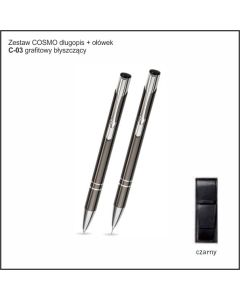 Zestaw COSMO długopis ołówek w etui Z-5 kolor grafitowy
