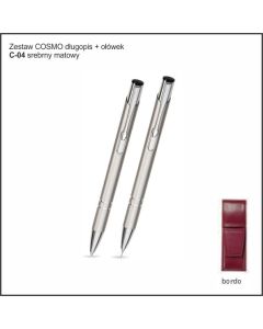 Zestaw COSMO długopis ołówek w etui Z-5 kolor srebrny