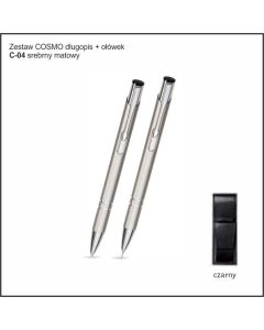 Zestaw COSMO długopis ołówek w etui Z-5 kolor srebrny