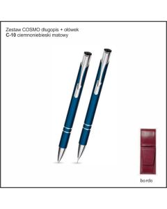 Zestaw COSMO długopis ołówek w etui Z-5 kolor ciemnoniebieski