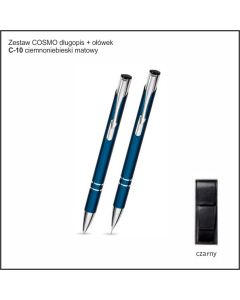 Zestaw COSMO długopis ołówek w etui Z-5 kolor ciemnoniebieski