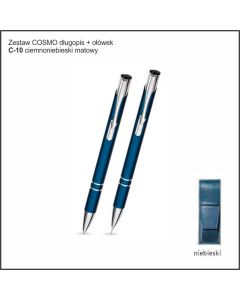 Zestaw COSMO długopis ołówek w etui Z-5 kolor ciemnoniebieski