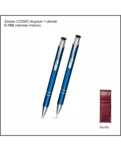 Zestaw COSMO długopis ołówek w etui Z-5 kolor niebieski matowy
