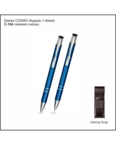 Zestaw COSMO długopis ołówek w etui Z-5 kolor niebieski matowy