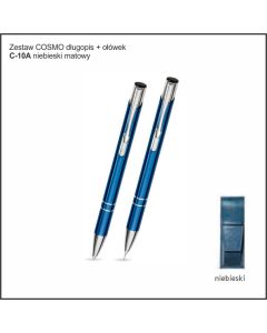 Zestaw COSMO długopis ołówek w etui Z-5 kolor niebieski matowy
