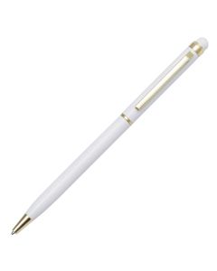 Długopis aluminiowy Touch Tip Gold, biały