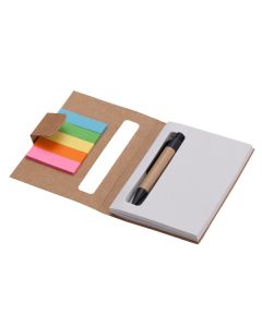 Notes 80x110/100k gładki Mini z długopisem, beżowy